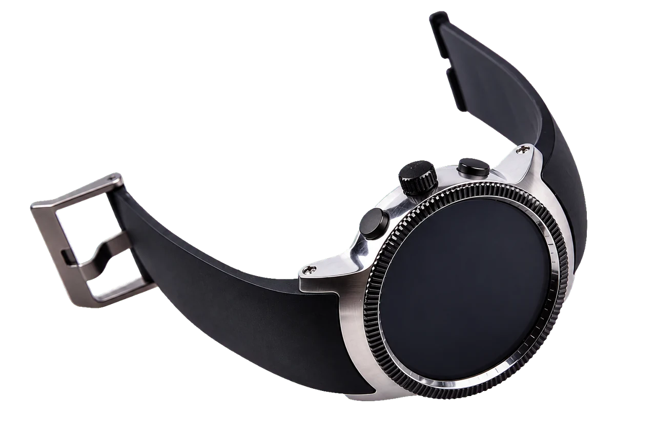 BLACK ROUND SMARTWATCH ASSEMBLY