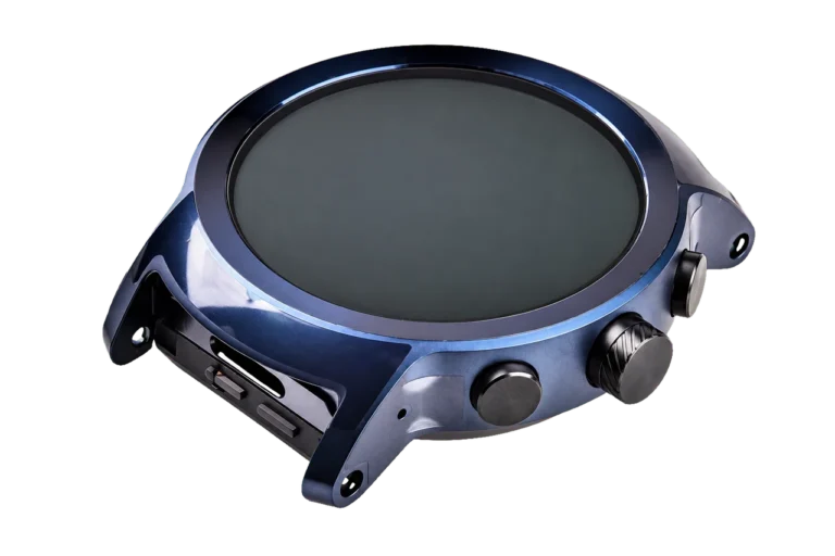 BLUE ROUND SMART WATCH CASE